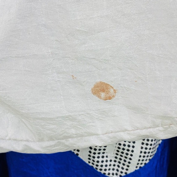 Vtg Mens XL MacGregor Nylon Jacket 80s 90s Red Purple Black White Full Zip Flaws - Picture 3 of 4